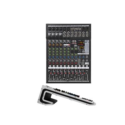 China Metal+plastic 12 Channel Digital Audio Mixer Console USB Interface Portable Mixing Sound Card with 24 DSP Echo 48V Phantom Power for sale