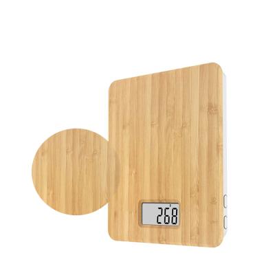 China Weight Measure Tare Weighing Green 5MM Digital Bamboo Scale For Tea And Coffee for sale