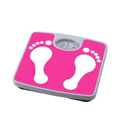 China Iron Metal PU Anti-Slip Design Weighing Body Weigh Large Bathroom Mechanical Scale Colorful Waterproof Iron Mechanical Scale for sale