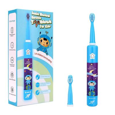 China IPX7 Kids Age 3+ Music Toothbrush 3 Modes Waterproof Sonic Electric Kids Baby Electric Toothbrush With Music for sale