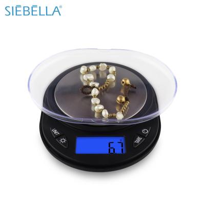 China Mini Weighing Scale Diamond Gold Digital Scale With Bowl for sale