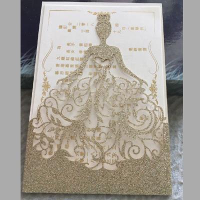 China Hot Sale Europe Laser Cut Elegant Wedding Wedding Engagement Invitation Card 2019 for sale