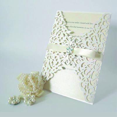 China Europe Paper Fancy Lasercut Wedding Invitation Cards for sale