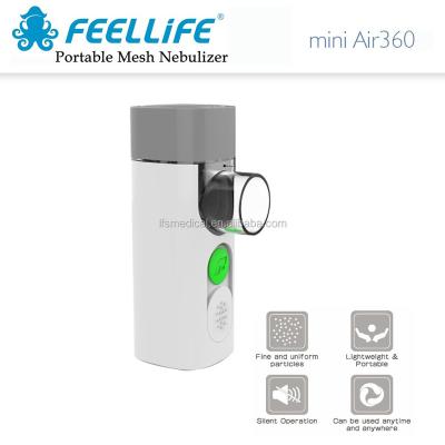 China 360+ Air Pocket Mini Nebulizer Portable Micro Mesh Air Nebulizer 37.6*37.6*97.7mm Feellife for sale