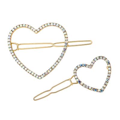 China South Korea rhinestone alloy hairpin lady peach frog clip environment-friendly simple temperament all match candy for sale