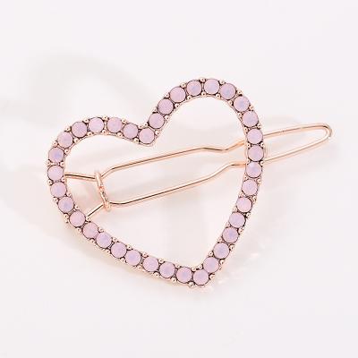 China South Korea rhinestone alloy hairpin lady peach frog clip environment-friendly simple temperament all match candy for sale