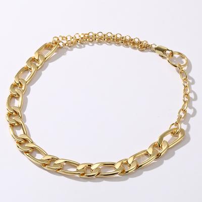 China 2022fashion kJ temperament hip hop silver retro hip hop necklace religious gold flexible necklace for sale