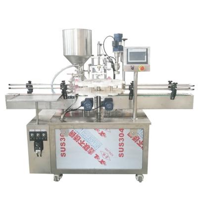 China Automatic food cosmetic bottle filler and capper equipment with factory price for sale