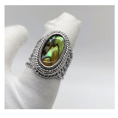 China Shell Natural Rainbow Sea Abalone Shell Rings Professional CLASSIC BROOM for sale