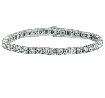 China CLASSIC Cut Round Diamond White Gold Women's Charm Tennis Bracelet For Women Gift Party Wedding for sale