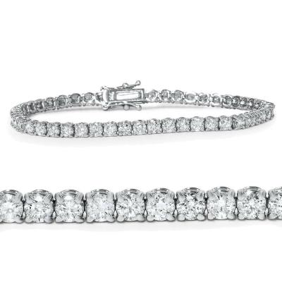 China CLASSIC Round Cubic Zirconia 14K White Gold Classic Tennis Bracelets For Women for sale