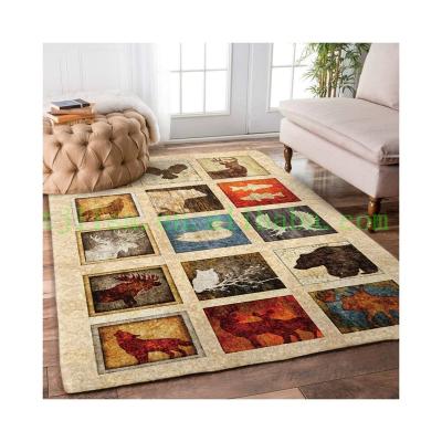 China Low Price Washable Rug Print Attraction Patterns Geometric Carpets Carpet For Living Room for sale