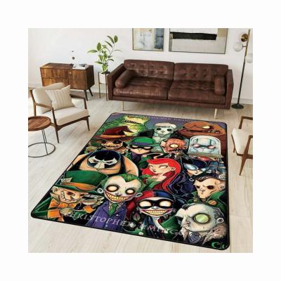 China Hot Selling Washable Printed Carpet 3d Printing Large Area Rug Living Room Luxury Custom Floor Rug for sale