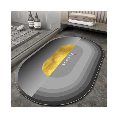 China Washable Wholesale Diatom Soak Floor Mats Super Absorbent Non Slip Bathroom Floor Mat for sale