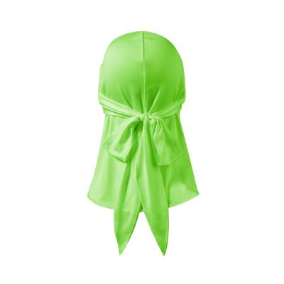 China Other Wholesale Custom Multi Kinds Designer Satin Solid Color Durags For Your Choice Long Tail Bandanas Factory Price for sale