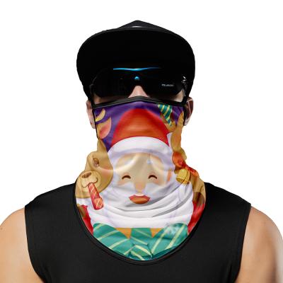 China Multifunctional Custom Bandana Halloween Christmas Facemask With Ear Loop 3D Printed Neck Tube Scarf For Cycling Outdoors Sports Hiking Hot Sale for sale