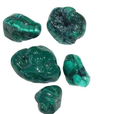 China China High Quality Natural Polished Raw Gemstone Healing Crystal Mineral Rough Malachite Stone Reiki Home Decoration for sale