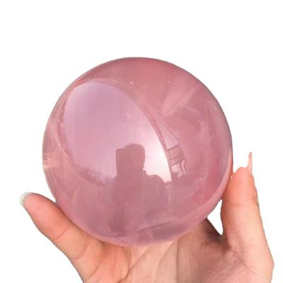 China High Quality Pink Star Rose Quartz Crystal Ball Sphere from Europe Feng ShuiHealing Hexagram Natural Dark for Decoration for sale