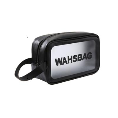 China Fashion Transparent Heavy Duty Waterproof PVC Makeup Bag Toiletry Bag For Travel for sale