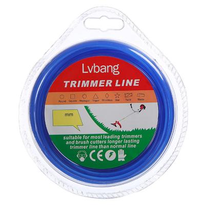 China 2-Stroke 2.7mm Mid Round Nylon Grass Cutter Blister Pack Grass Trimmer Line for sale