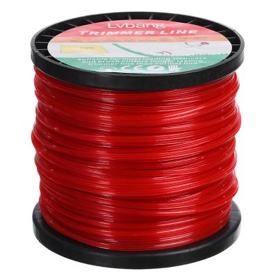 China 2-Stroke 2.4mm 1LB Packing Square Shape String Grass Spool Trimmer Line For Garden for sale