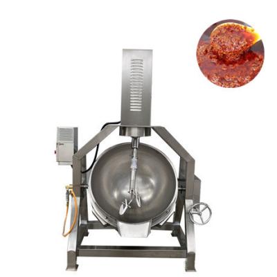 China Gas Heating Electric Stirrer Vegetable Processing Plant Tomato Jam Pot Steamer Stainless Steel Jacket Industrial Kettle for sale