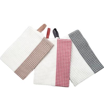 China Mat QUICK DRY Waffle Table Kitchen Cotton Decorative Hand Towel for sale