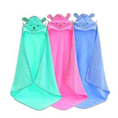 China Sustainable Baby Towel Cotton Kids Animal Hooded Bath Towel Cotton for sale