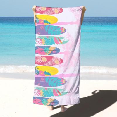 China Sustainable Organic Recycle PET Eco-Friendly Custom Design Drying Beach Towel for sale