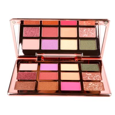 China Luxury Waterproof Full Plating Metal Eyeshadow Palette Dye Private Label Maquillaje Vegan Makeup Eyeshadow Palette for sale