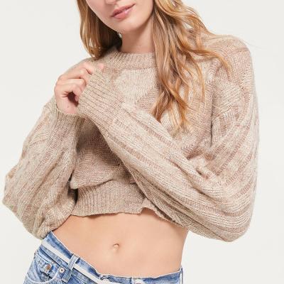 China Knitted Casual Cute Sweaters Belly-Breaking Anti-Wrinkle Crewneck Sweater Winter Pullover Sweater For Women E30001 for sale