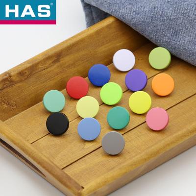 China 15mm / 17mm Metal Jeans Button Colorful Custom Snap Buttons For Jeans Clothing for sale