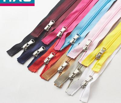 China Smooth Nylon Zippers #8 #10 Heavy Duty Open Ended Zip For Garment for sale