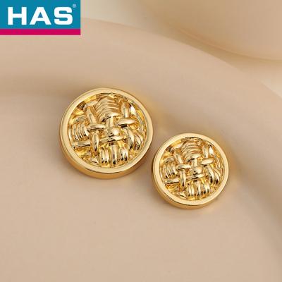 China 21.5mm Custom Metal Buttons Gold Metal Pants Button washable for sale