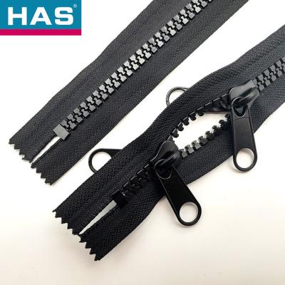 China Plastic Lightweight Zippers Two Way Sturdy Zippers #3 #5 #8 #10 for sale