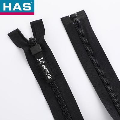 Cina #5 #7 Zipper in nylon a bobina nera con tiratore a schede aggiuntive per borse in vendita