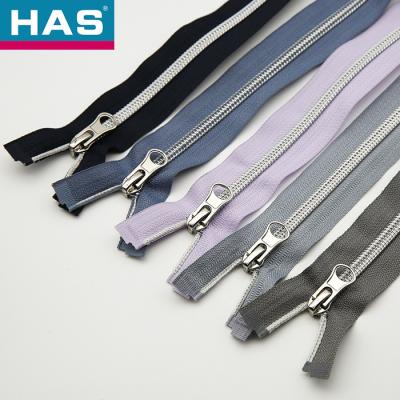 China 12 Inch Nylon Zippers Closed End Nylon Jacket Zipper Auto Lock for sale