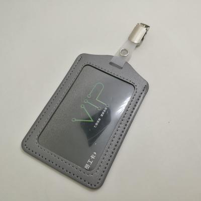 China Vertical PU Leather Business Card Holder For ID Card for sale