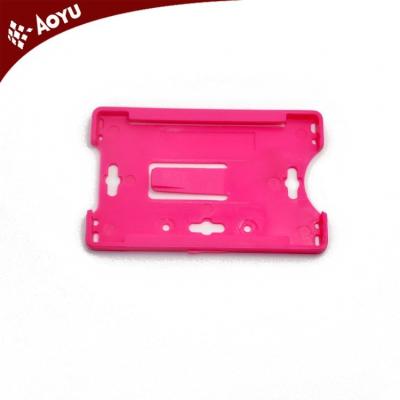 China Colorful ready stock hard credit card id card holder/plastic card holder /credit card holder for sale