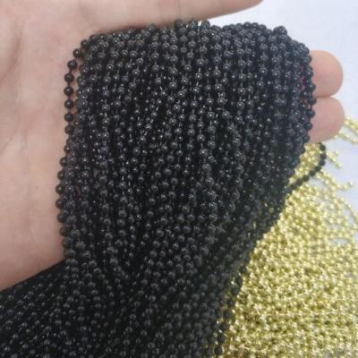 China Bags Custom Black Ball Chains With Connector 1.2 /1.5 /2 /2.4mm For Choose for sale