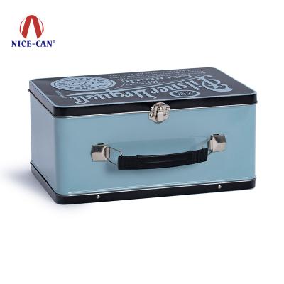 China Large Capacity Multifunctional Tin Lunch Box Recycled Rectangular Container Materials Metal Lunch Box Customized Tin for sale