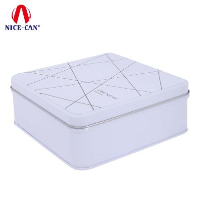 China Custom Square Recycable Eco-Friend Food Grade Metal Box Packaging Mooncake Tin Box Mooncake Tin Box Packaging for sale