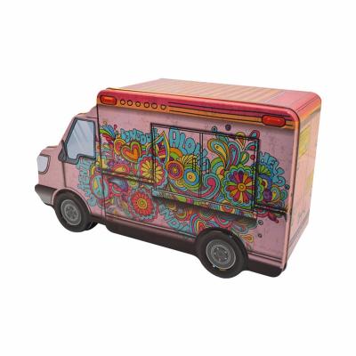 China Custom Kids Car Shape Tin Pack Candy Cookie Gift Food Grade Tin Packing Box for sale