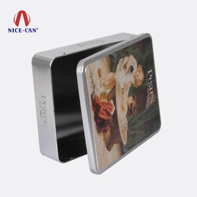 China Recyclable Tin Box Metal Tin Cookie Storage Tin Box Packaging Metal Biscuit Biscuit Tin for sale