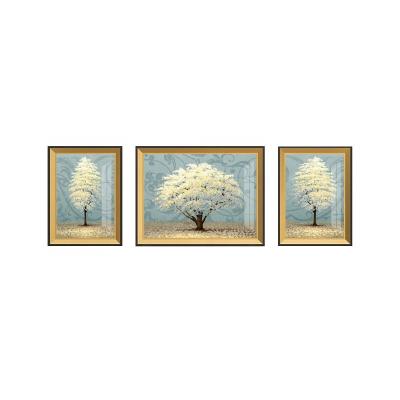 China Triple Style Wall Painting Decorations Classical European Still Life Painting Picture Frame Landscape Oil Art Luxury Glass for sale