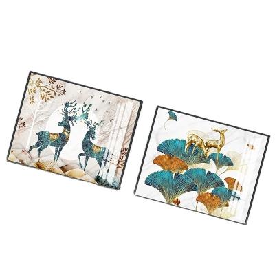 China New Modern Chinese Style Landscape Painting Wall Hydraulic Flip Picture Electric Box Frame for sale