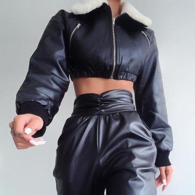 China New Vintage Lambskin Winter Coat Fleece Anti-wrinkle Long Sleeve Jacket And Coat Women French Lapel Zipper for sale