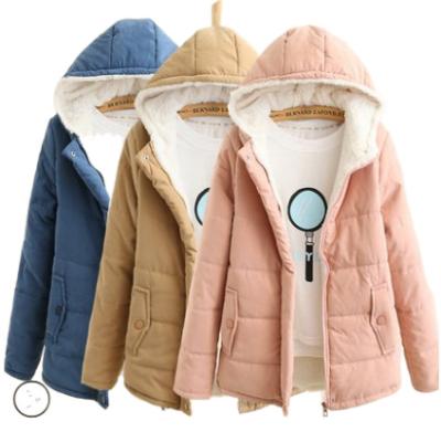 China 2020Autumn and Winter Korean Style News Women's Thickened Hooded Cotton-padded Coat Breathable Long-sleeved Cotton Coat for sale