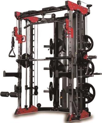 China Universal Body Fit Station Cable Crossover & Power Multiple Cage & Squat Rack with Gym Smith Weightlifting Training Home Machine for sale