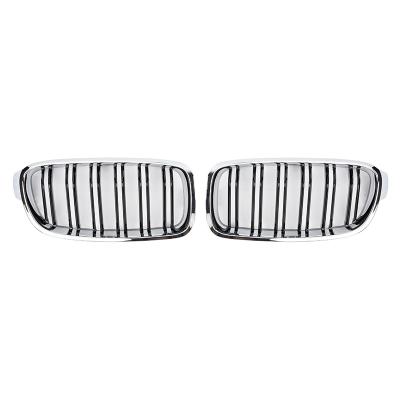 China ABS 3 Series Double Gloss Black Slat With Chrome Front Rim Grill For BMW F30 2012-ON for sale